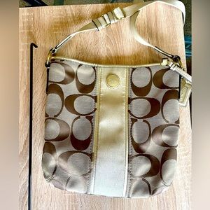 Coach crossbody purse - gold accents